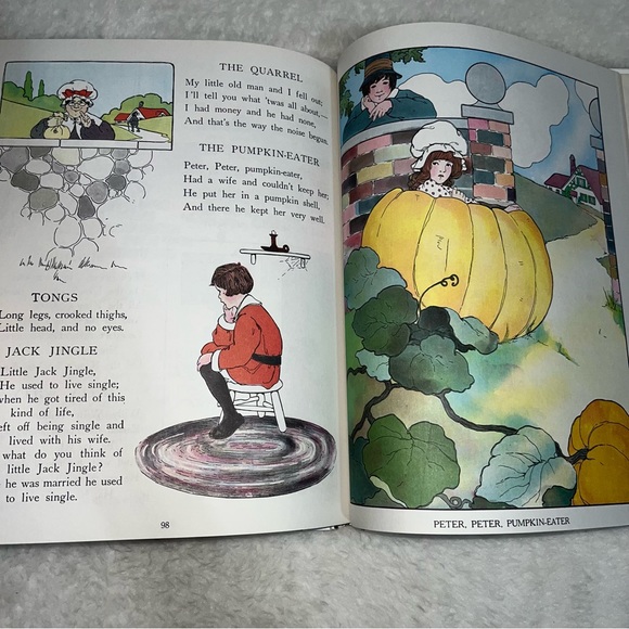 The Real Mother Goose 1944 hardback book of rhymes vintage - Picture 10 of 16
